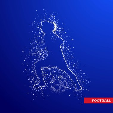 futbol logosu tasarım vektörü