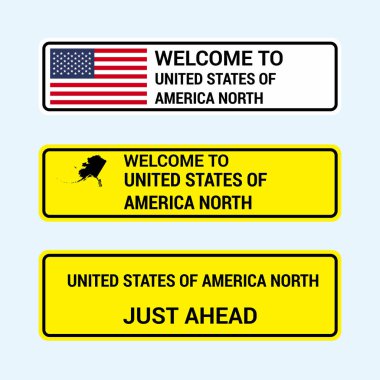Amerika Birleşik Devletleri Kuzey trafik işaretleri kurulu tasarlamak vektör