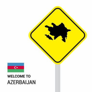 Azerbaycan trafik işaretleri tasarlamak vektör kurulu 