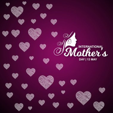 Anneler günü tebrik kartı tipografi ve yaratıcı tasarım 