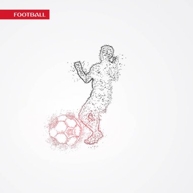 futbol logosu tasarım vektörü