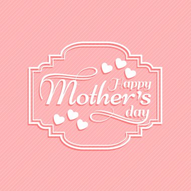 Anneler günü tebrik kartı tipografi ve yaratıcı tasarım 