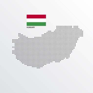 Macaristan Haritası çizmek ile bayrak ve açık renkli vektör 