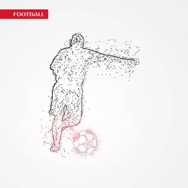 Futbol beyaz arka plan üzerinde renkli logo tasarımı