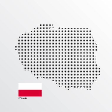 Bayrak ve açık renkli vektör harita tasarımı 