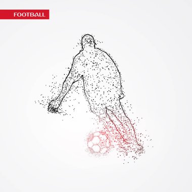 Futbol beyaz arka plan üzerinde renkli logo tasarımı