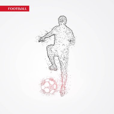 Futbol beyaz arka plan üzerinde renkli logo tasarımı