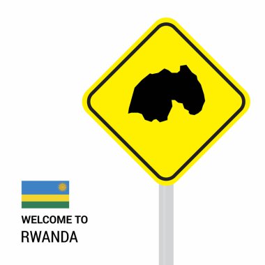 Ruanda trafik işaretleri kartı tasarımı, vektör 