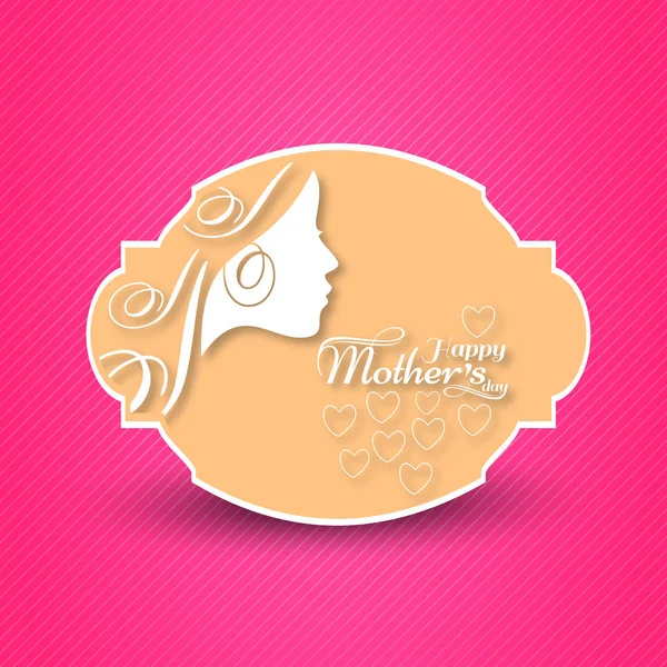 Mutlu anneler günü kartı tipografi ve pembe arka plan ile