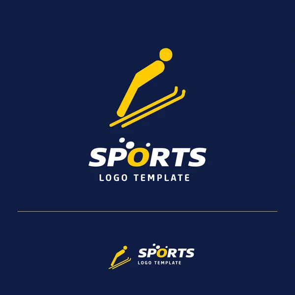 Ilustração Vetorial Design Cartão Visita Com Logotipo Esportivo Tema — Vetor de Stock