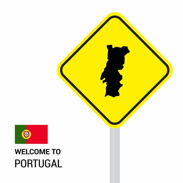 Portugal Verkeersborden Board Design Vector Illustratie — Stockvector