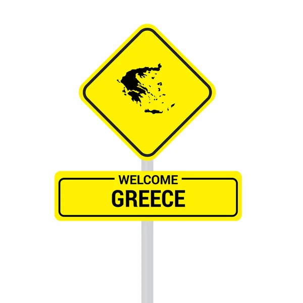 希腊交通标志板设计 — 图库矢量图片