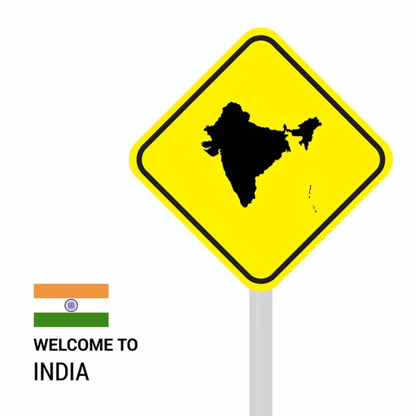 インド交通標識基板設計 ベクトル イラスト — ストックベクタ