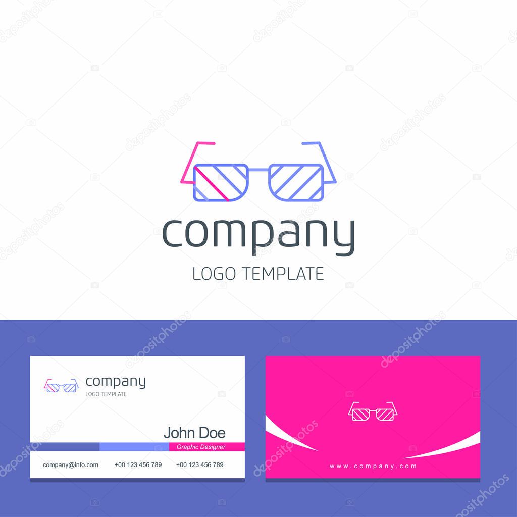 Vector illustration of Business card design with arrows company logo