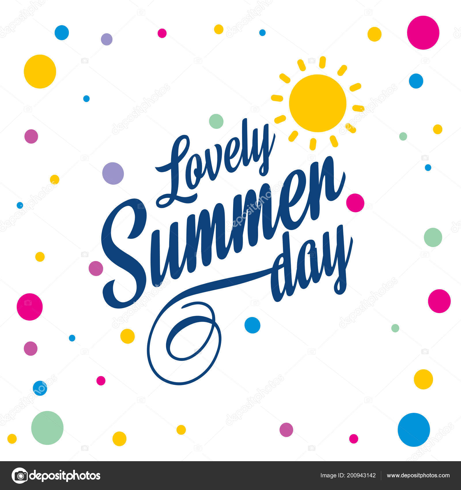 Happy Summer Card Light Background Unique Design Vector Illustration