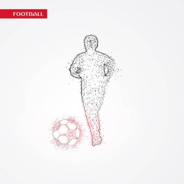 Futbol beyaz arka plan üzerinde renkli logo tasarımı