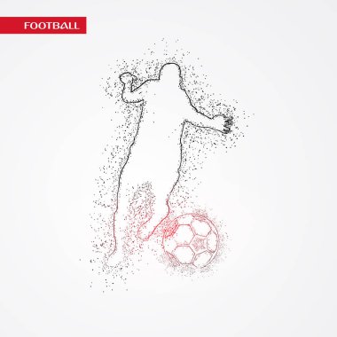 futbol logosu tasarım vektörü