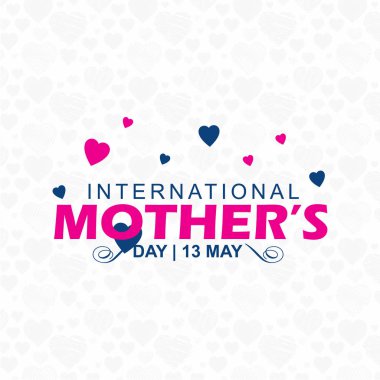 Mutlu anneler günü kartı tipografi ve açık renkli