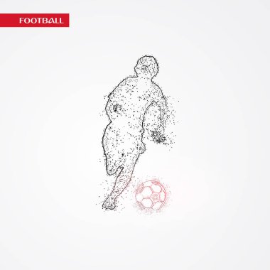 Futbol beyaz arka plan üzerinde renkli logo tasarımı