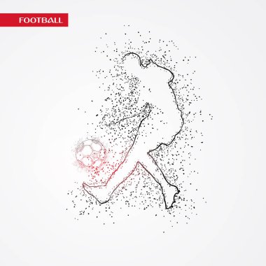 Futbol beyaz arka plan üzerinde renkli logo tasarımı