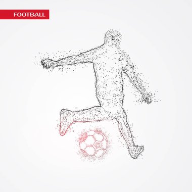 Futbol beyaz arka plan üzerinde renkli logo tasarımı