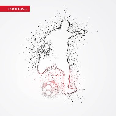 Futbol beyaz arka plan üzerinde renkli logo tasarımı