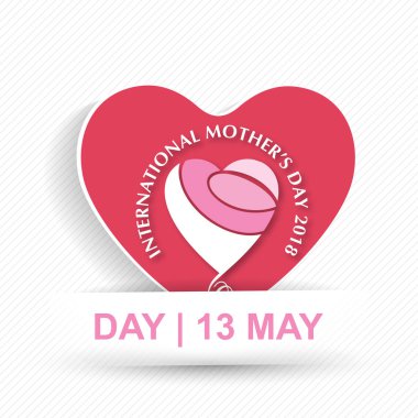 Mutlu anneler günü kartı tipografi ve açık renkli