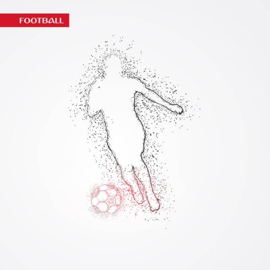 Futbol beyaz arka plan üzerinde renkli logo tasarımı