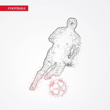 Futbol beyaz arka plan üzerinde renkli logo tasarımı