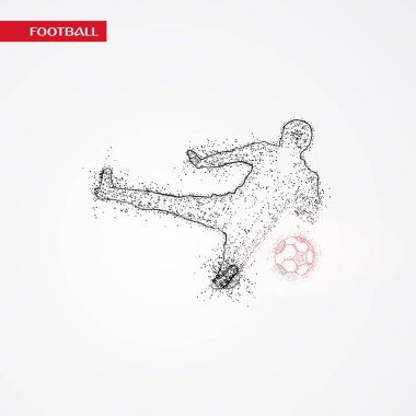 Futbol beyaz arka plan üzerinde renkli logo tasarımı