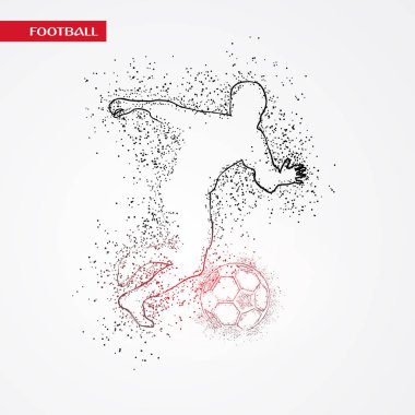 Futbol beyaz arka plan üzerinde renkli logo tasarımı