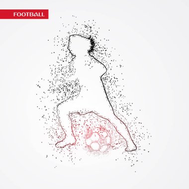 futbol logosu tasarım vektörü 