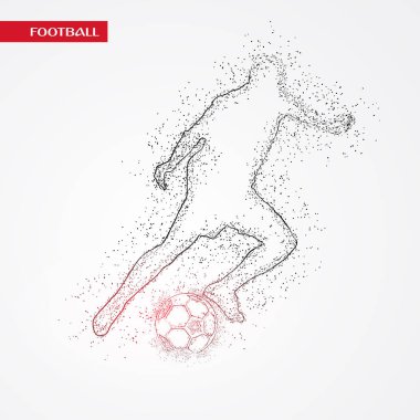 Futbol beyaz arka plan üzerinde renkli logo tasarımı