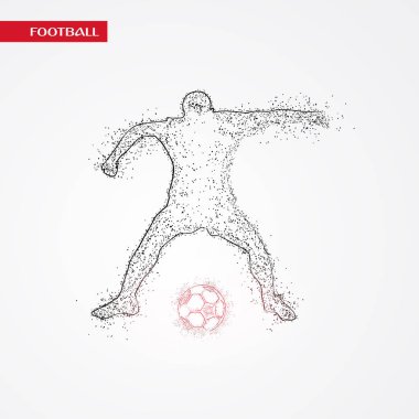 Futbol beyaz arka plan üzerinde renkli logo tasarımı