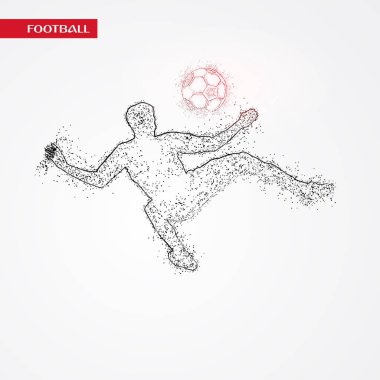 Futbol beyaz arka plan üzerinde renkli logo tasarımı