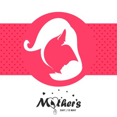 Mutlu anneler günü kartı tipografi ve açık renkli