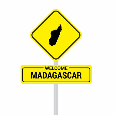 Madagaskar trafik işaretleri tasarlamak vektör kurulu 