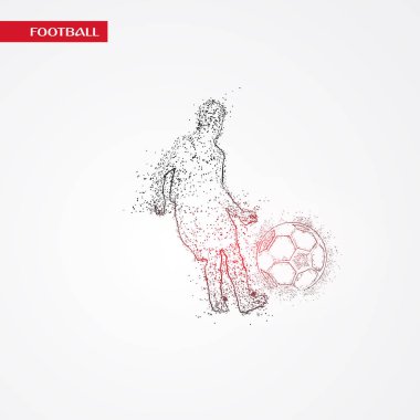 Futbol beyaz arka plan üzerinde renkli logo tasarımı