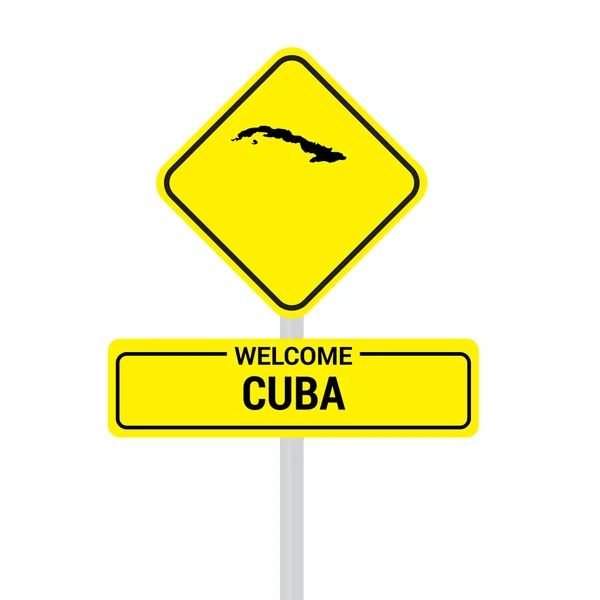 Kuba Dopravní Značení Desky Design Vektor — Stockový vektor
