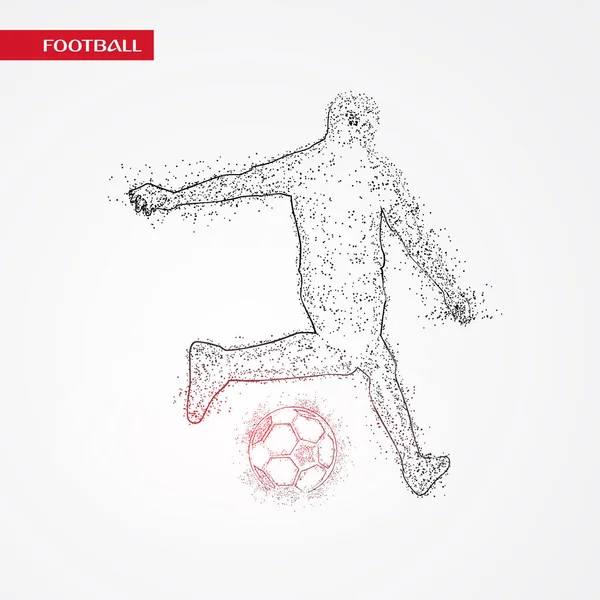 Futbol beyaz arka plan üzerinde renkli logo tasarımı