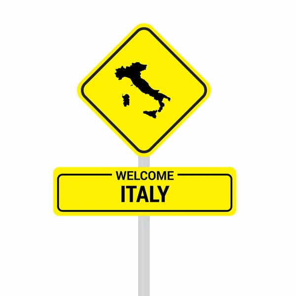 Italia Segnaletica Stradale Scheda Progettazione Vettoriale — Vettoriale Stock