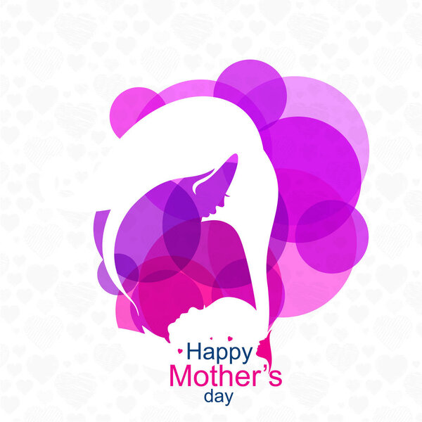 Happy Mother's day card with typography and light background