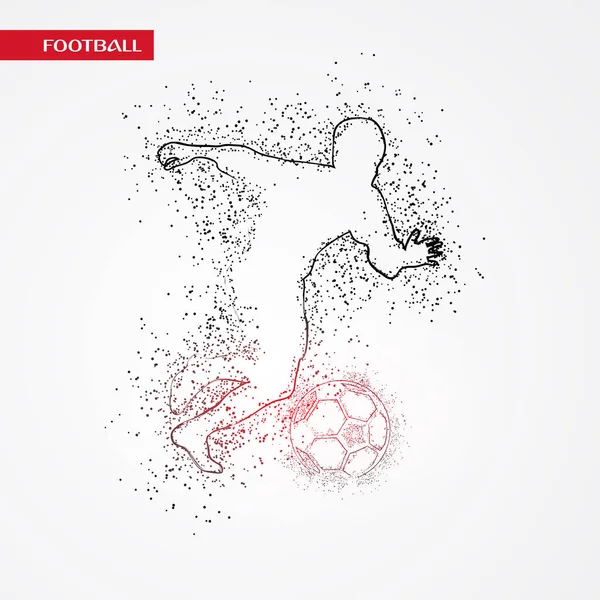 Futbol beyaz arka plan üzerinde renkli logo tasarımı