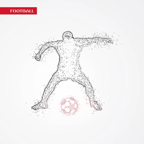 Futbol beyaz arka plan üzerinde renkli logo tasarımı