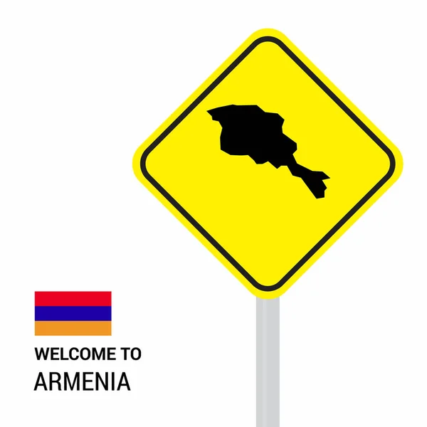 Armenia Verkehrsschilder Board Design Vektor Illustration — Stockvektor