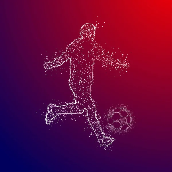 サッカーロゴデザインベクター — ストックベクタ