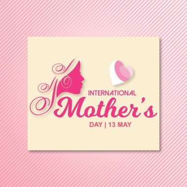 Anneler günü tebrik kartı tipografi ve yaratıcı tasarım 