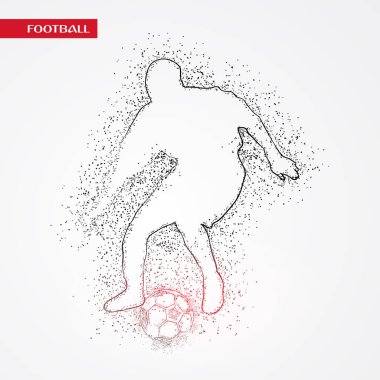 Futbol beyaz arka plan üzerinde renkli logo tasarımı