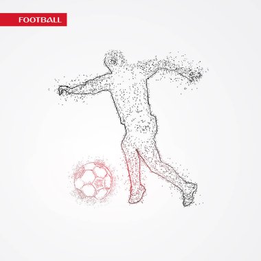 Futbol beyaz arka plan üzerinde renkli logo tasarımı