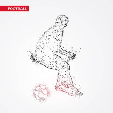 Futbol beyaz arka plan üzerinde renkli logo tasarımı